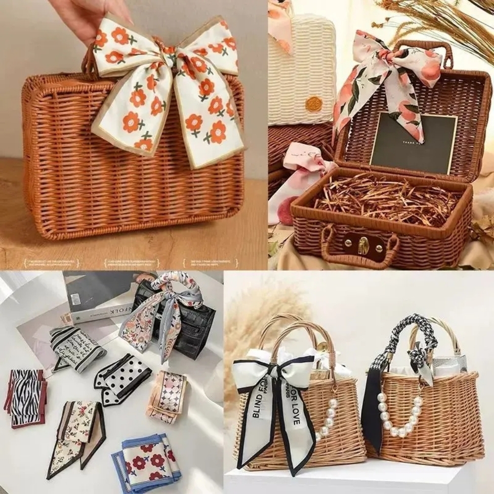 39*1.5" K-pop Multipurpose Pattern Tie Scarves 1 piece